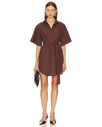 AEXAE Kimono Mini Dress - Brown
