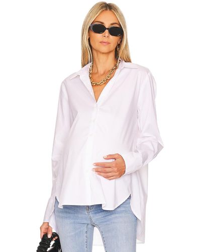 HATCH The Classic Button Down Maternity Shirt - ホワイト