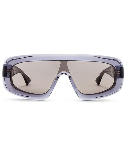Bottega Veneta Curvy Mask Sunglasses - グレー