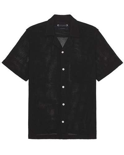AllSaints Sortie Short Sleeve Shirt - Black