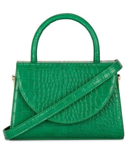 OLGA BERG Nadia Faux Leather Embossed Top Handle Bag - Green