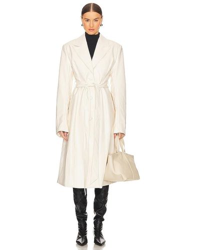 ROTATE BIRGER CHRISTENSEN Textured A-line Coat - Natural