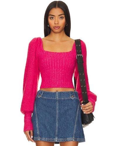 Free People Katie Pullover - Red
