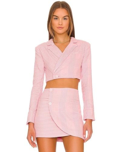 MAJORELLE Nell Cropped Blazer - Pink