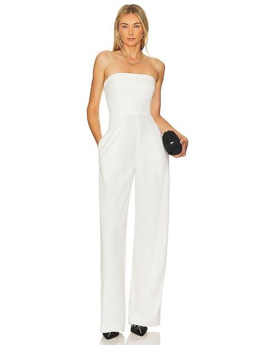 Nicholas Chara Strapless Wide Leg Jumpsuit - White