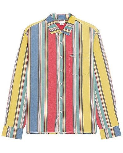 Guess Multi-stripe Long Sleeve Shirt - Multicolour