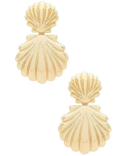 BaubleBar Two Drop Seashell Earrings - Metallic