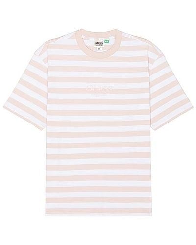 Guess Simple Stripe Tee - White
