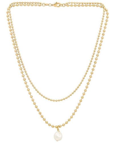 Shashi Layered Pearl Necklace - Multicolour