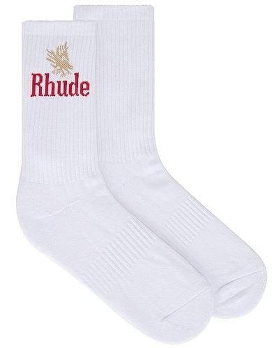 Rhude Eagles Socks - White