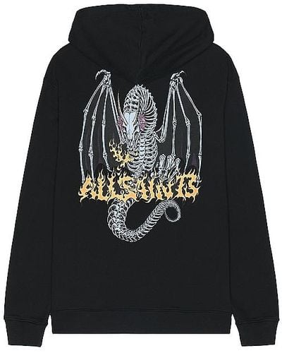 AllSaints Dragonskull Oth Hoodie - Black