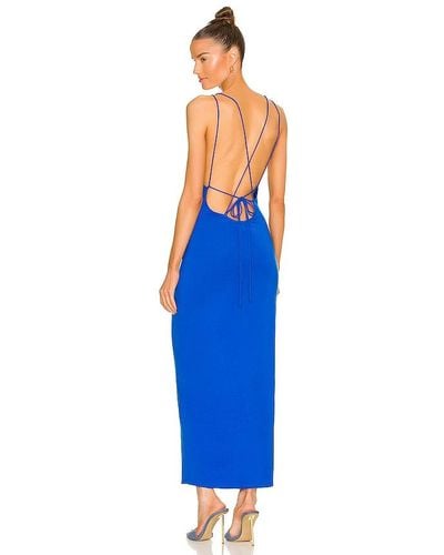 h:ours Selena Midi Dress - Blue