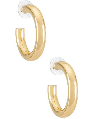 BaubleBar Dalilah Medium Tube Hoop Earrings - Metallic