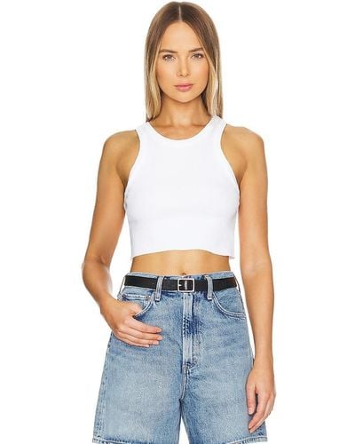 Agolde Cropped Bailey Tank - White