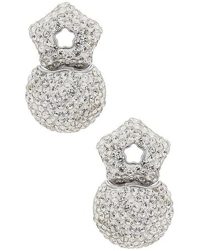 Lele Sadoughi Star Flower Hinge Earrings - White