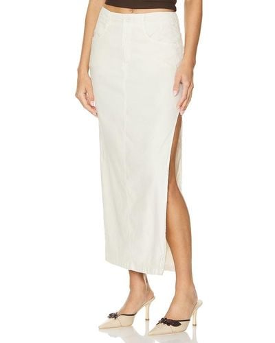 Bella Dahl Indigo Side Slit Skirt - White