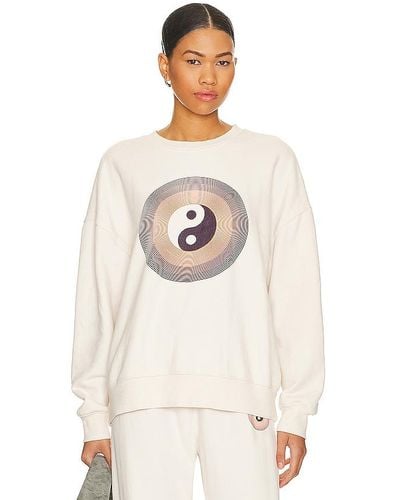 Spiritual Gangster Yin Yang Relaxed Sweatshirt - Natural