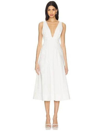 LPA Brooke Midi Dress - White