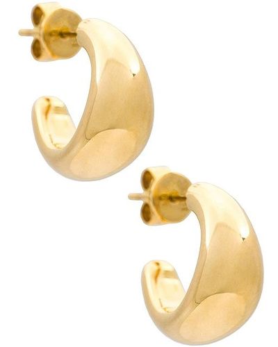 EF Collection Jumbo Dome Hoop Earrings - Metallic