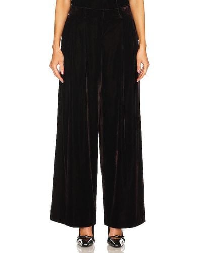 Theory Low Rise Pleated Pant - Black