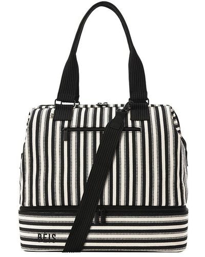 BEIS The Summer Stripe Mini Weekend Bag - Black