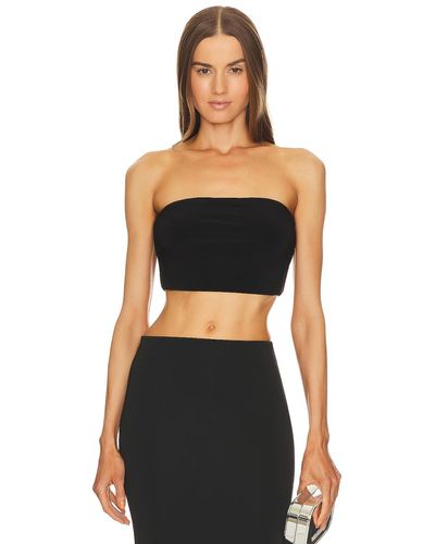 Norma Kamali Strapless Cropped Top - ブラック