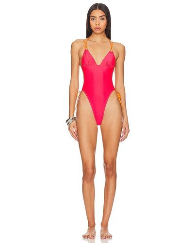 Lovers + Friends Serene Sunset One Piece - Red