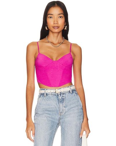 Only Hearts So Fine So Lace Corset Cami - Pink
