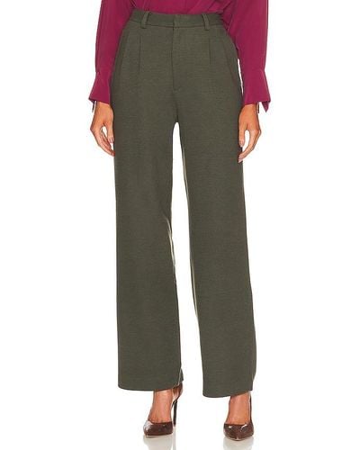 Monrow Bonded Thermal Pleated Pant - Brown