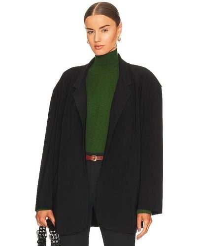 Norma Kamali Oversized Double Breasted Jacket - Black
