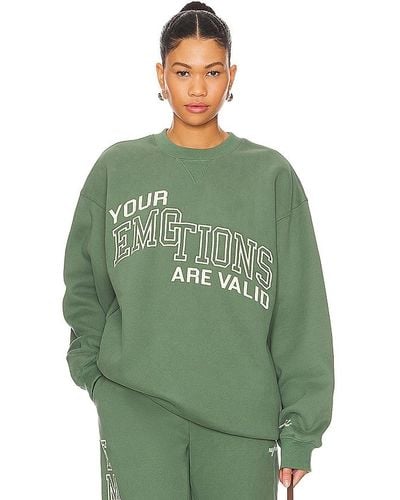 The Mayfair Group SWEATSHIRT YOUR EMOTIONS ARE VALID - Grün
