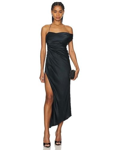 The Sei Asymmetrical Bardot Dress - Black