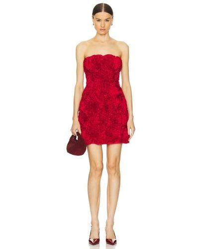 Aje. Gazer Rosette Mini Dress - Red