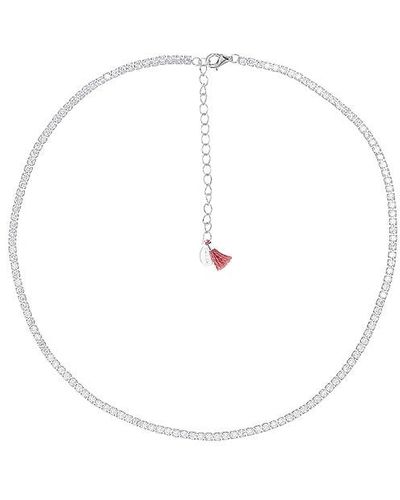Shashi Diamond Tennis Necklace - White