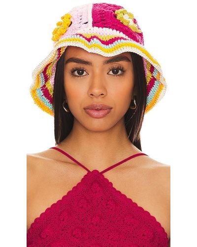 MY BEACHY SIDE Crochet hat - Rojo