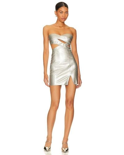 h:ours Athena Mini Dress - Metallic
