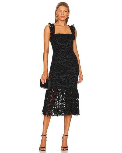 Likely Hara Lace Midi Dress - Black
