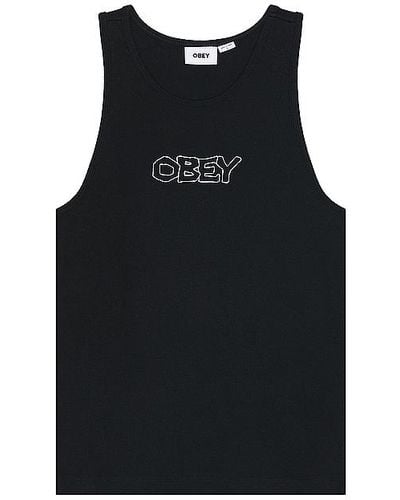 Obey Trace Rib Tank - Black