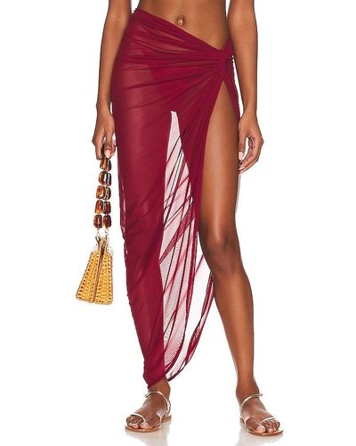 lovewave Long Tracy Skirt - Red