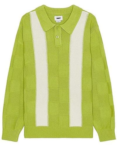 Obey Albert Polo Sweater - Green