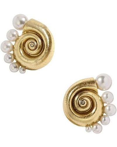 Lili Claspe Mini La Mer Pearl Earring - Metallic