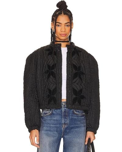 Free People Chaqueta acolchada quinn - Negro