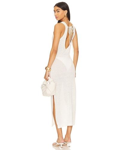 Onia Linen Cowl Back Maxi Dress - White