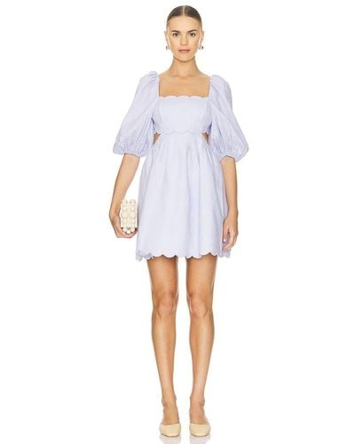 Zimmermann Halliday Scallop Mini Dress - White