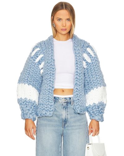 Hope Macaulay Colossal Knit Coat - ブルー