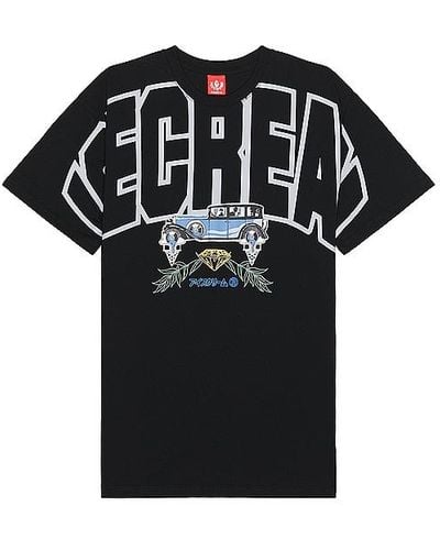 ICECREAM Camiseta collegiate - Negro
