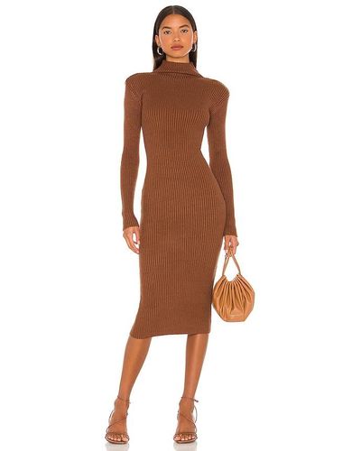 Astr Abilene Sweater Dress - Brown