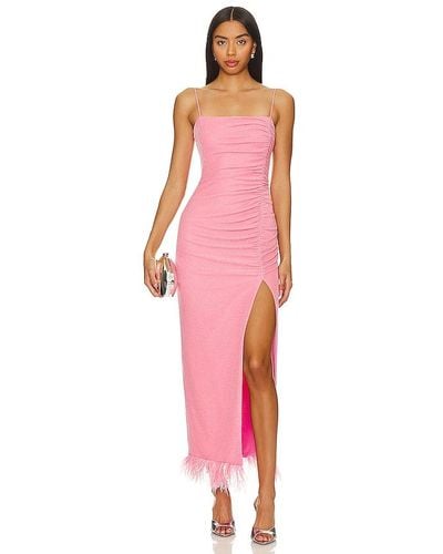 Saylor Gardenia Midi Dress - Pink
