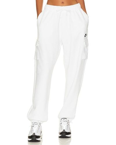 Nike Mid-rise Oversized Cargo Sweatpants - White