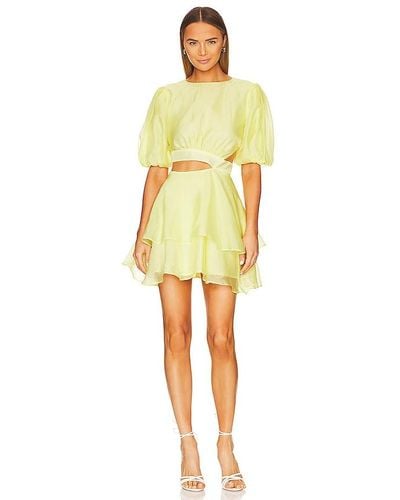 Bardot Enya Organza Mini Dress - Yellow